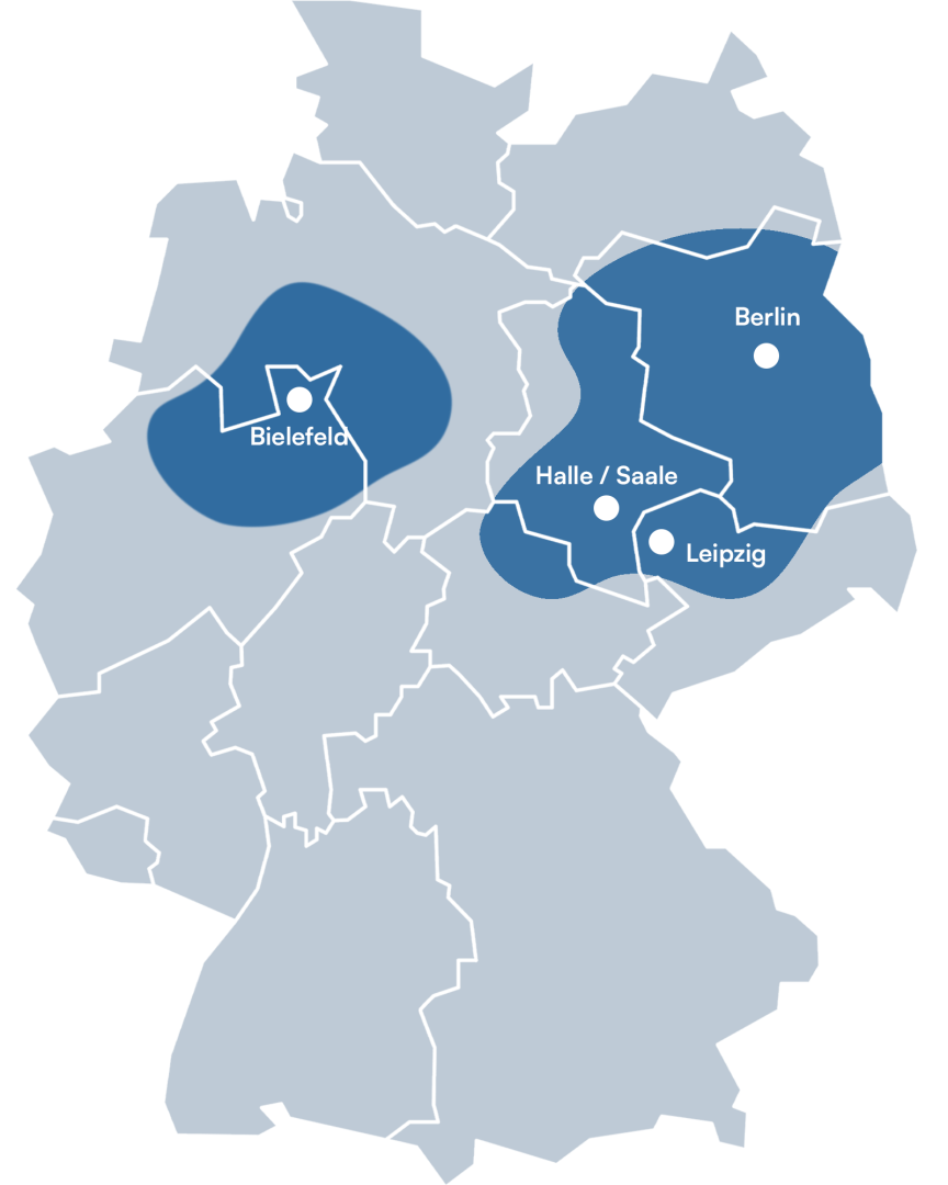 Eine Karte der Einzugsgebiete von Alexa